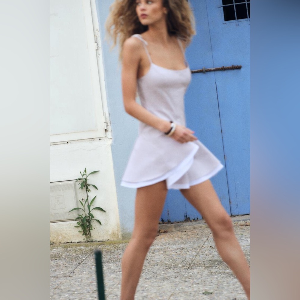 SHORT STRIPED DRESS - Picture 4 of 8